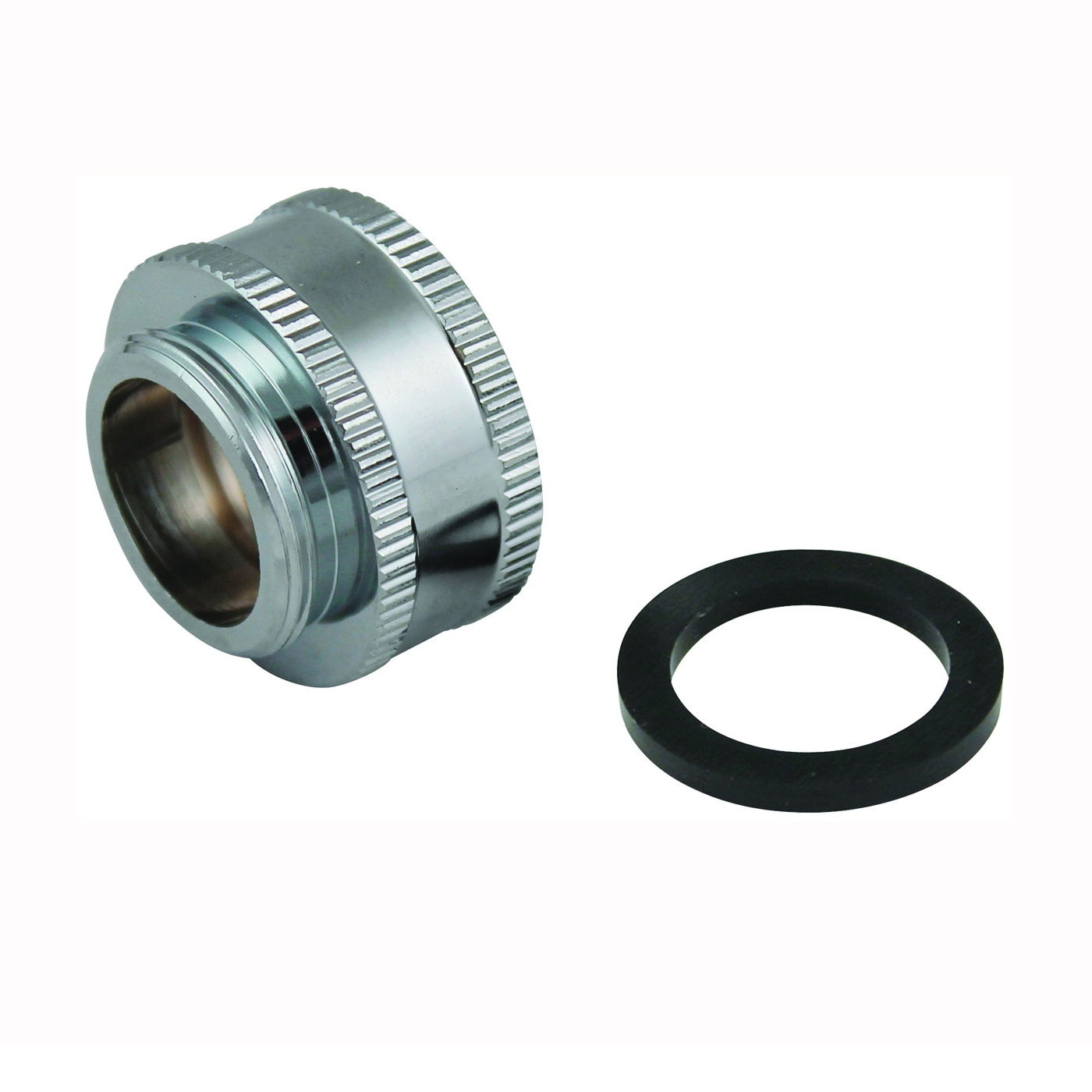 PP800-64LF Faucet Aerator Adapter, 3/4 x 55/64 in, Threaded, Chrome-Plated