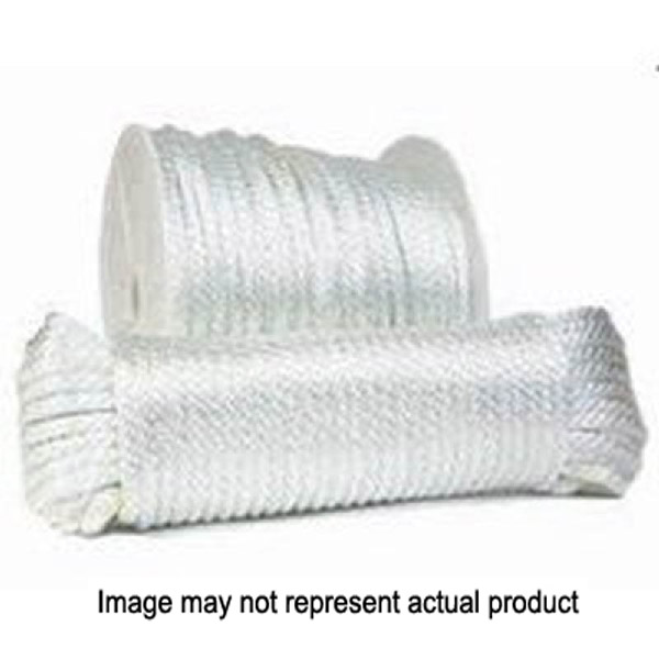 Paracord, Koch, 1/8 in Dia, 133 lb Working Load, Nylon, White, Sold by the Foot - 1