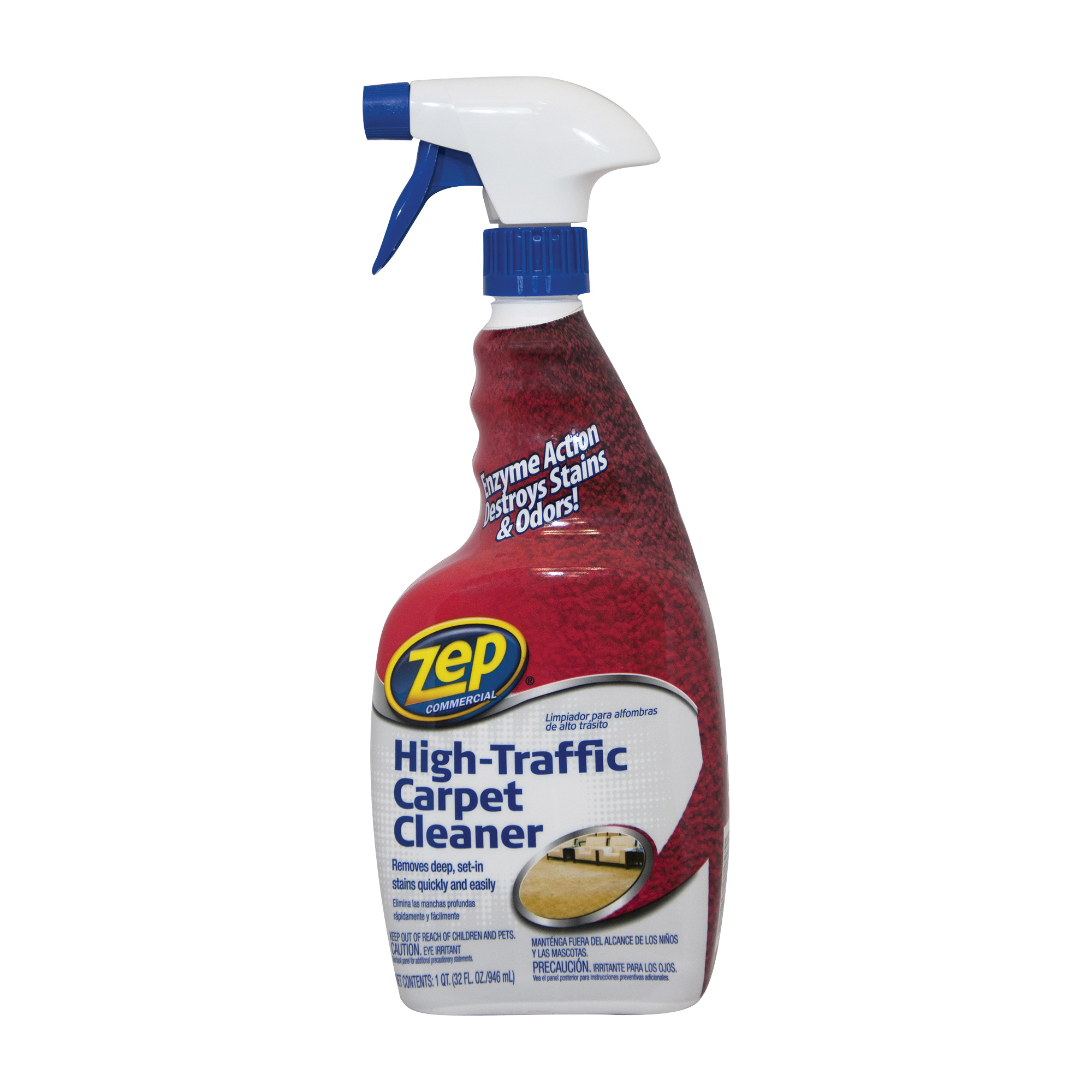 ZUHTC32 Carpet Cleaner, 1 qt Bottle, Liquid, Pleasant, Clear