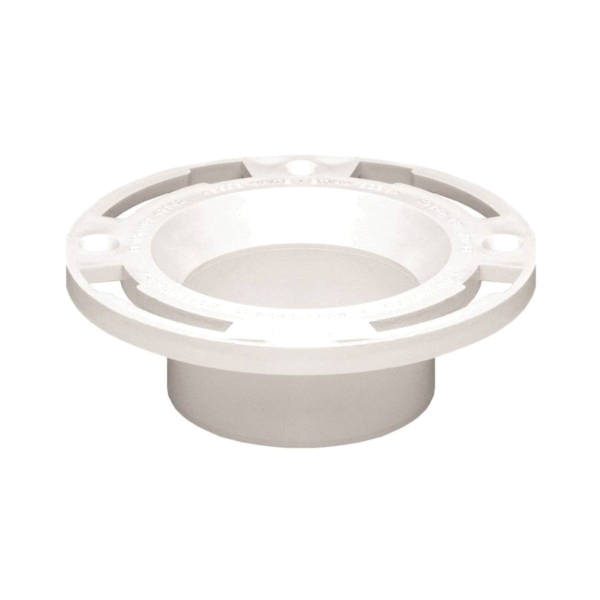 43509 Closet Flange, 3 in Connection, PVC, White