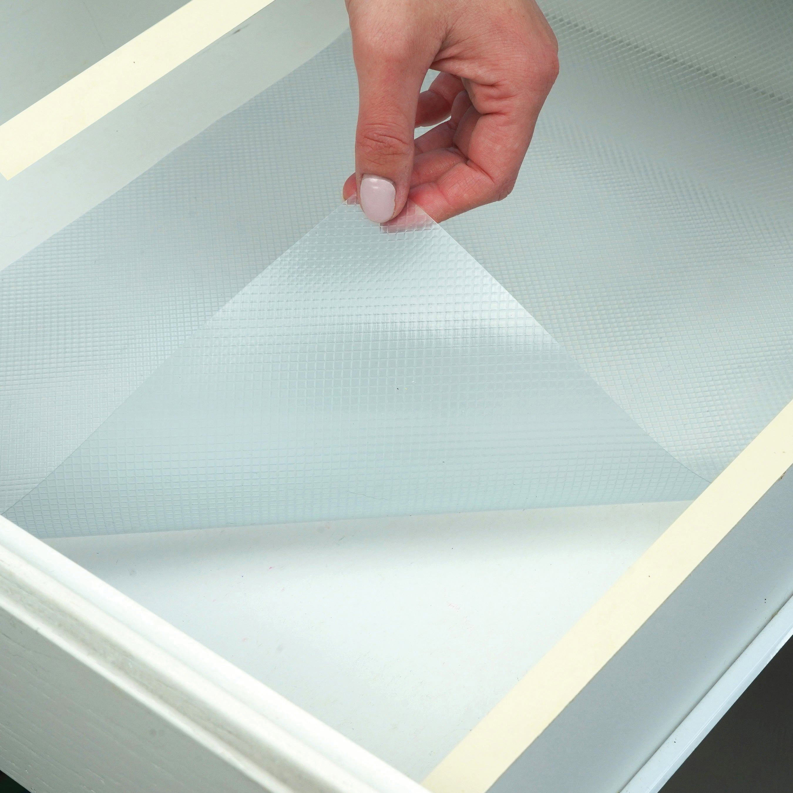 Con-Tact 05F-C5T10-06 Shelf Liner, 5 ft L, 12 in W, Vinyl, Clear - 2