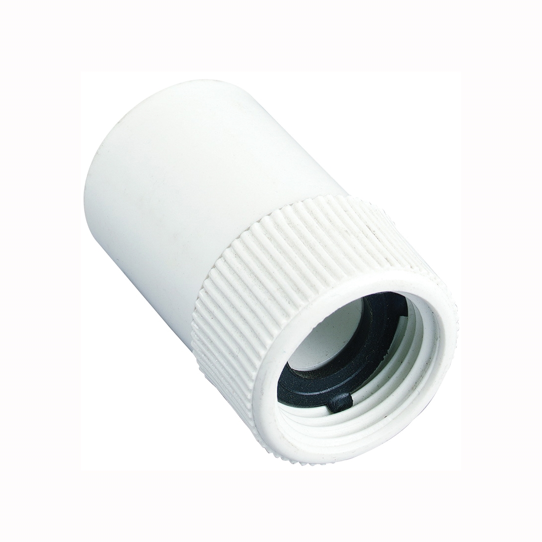 53360 Hose-To-Pipe Adapter, 3/4 x 3/4 in, Slip Joint x FHT, PVC, White