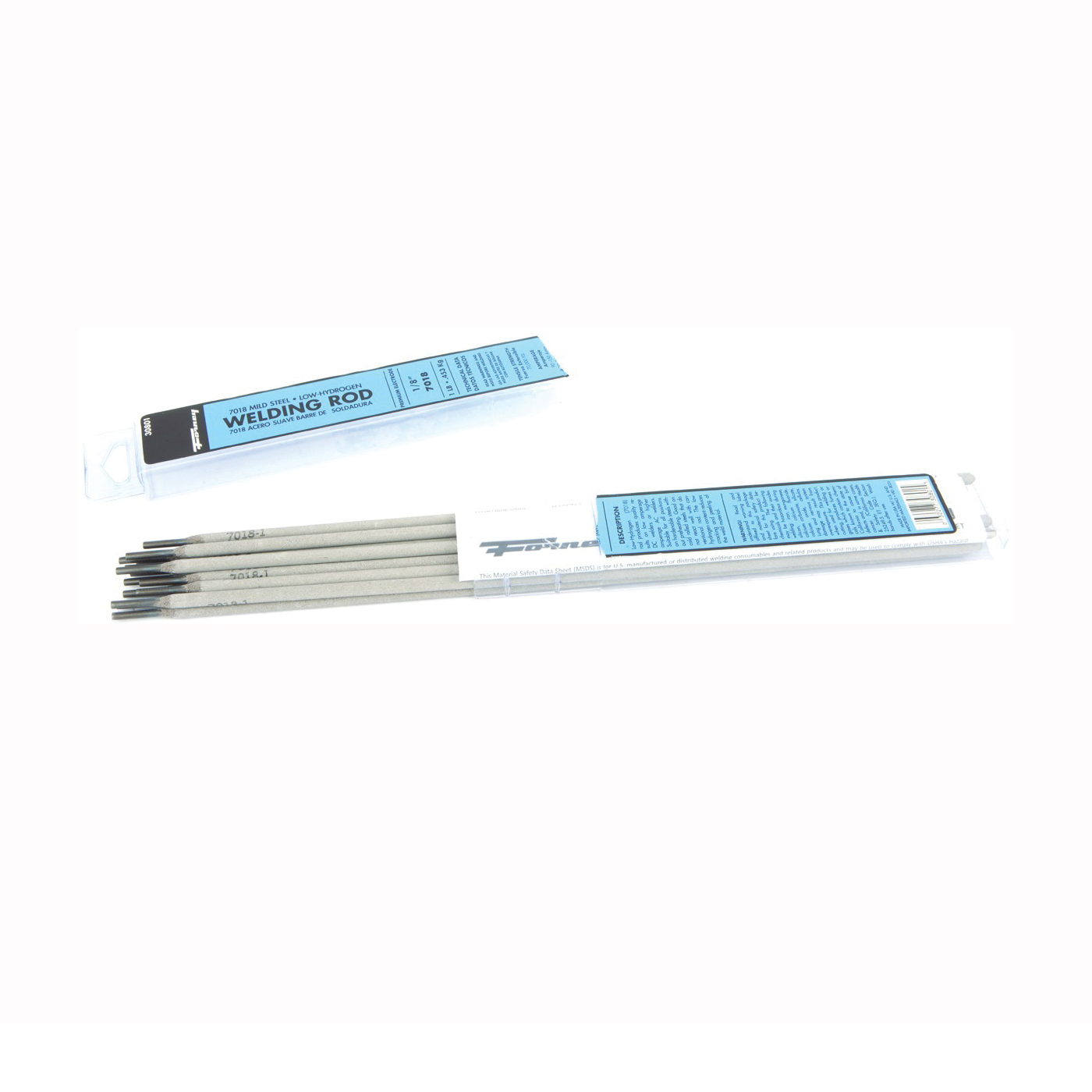 30801 Stick Electrode, 1/8 in Dia, 14 in L, Mild Steel