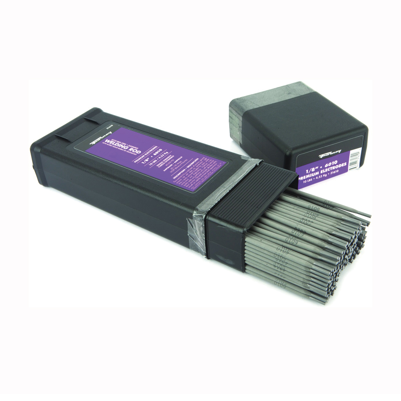 31610 Stick Electrode, 1/8 in Dia, 14 in L, Mild Steel