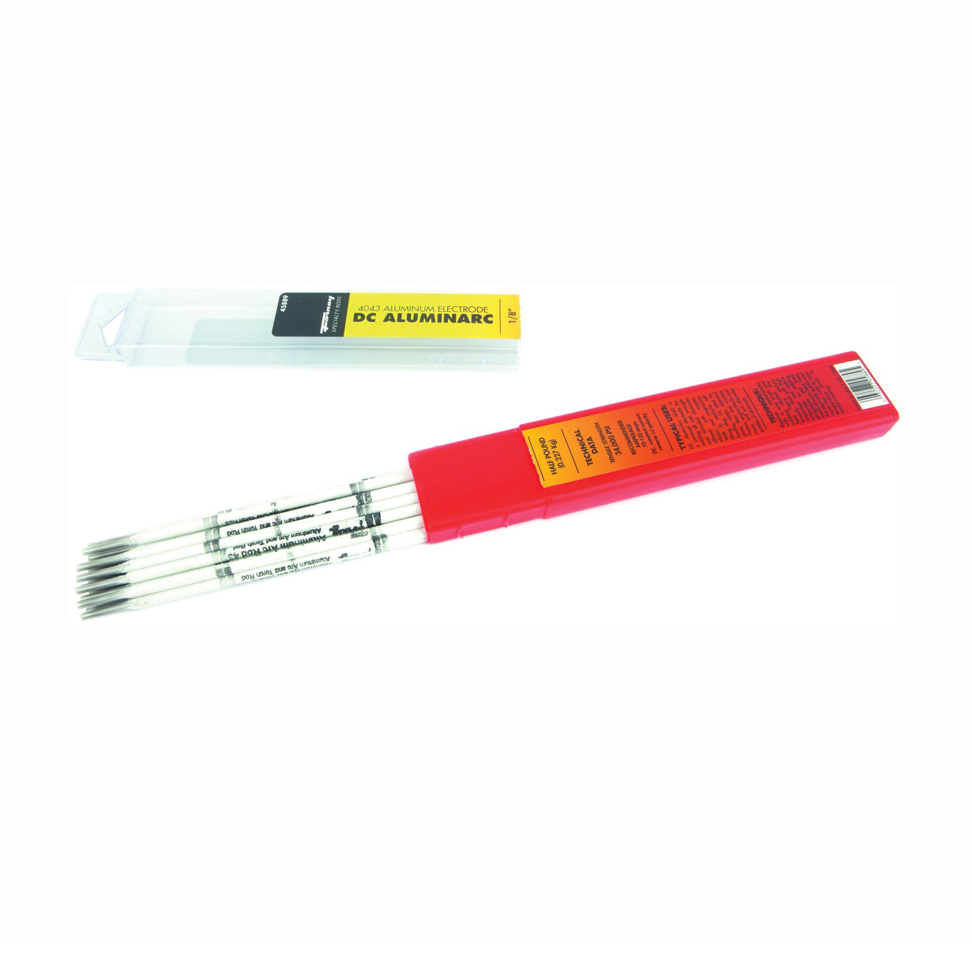 45889 Stick Electrode, 1/8 in Dia, 14 in L, Aluminum