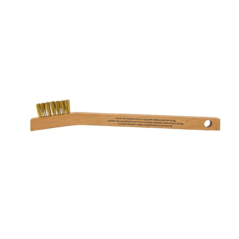 Forney 70490 Scratch Brush, Brass Bristle, 0.006 in L Trim, Wood Handle, 7-3/4 in L Handle - 5