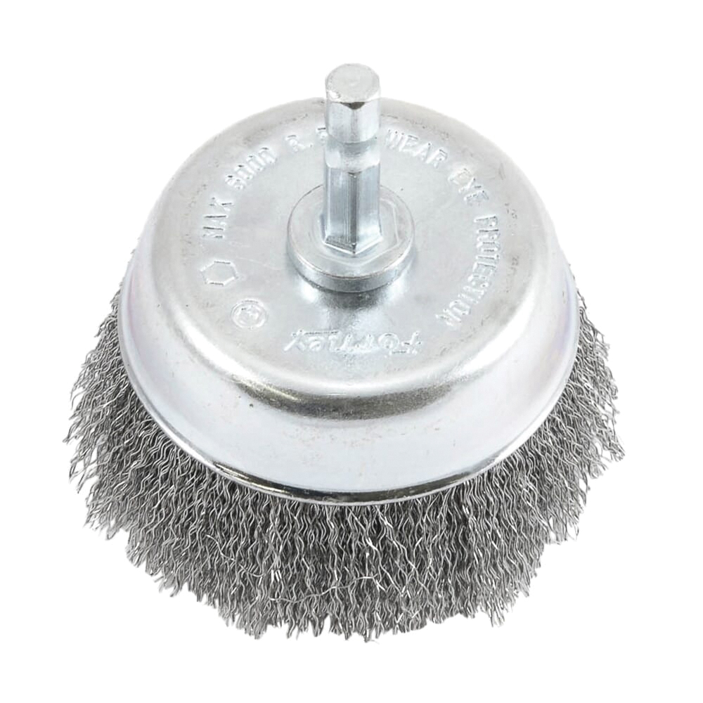 72732 Wire Cup Brush, 3 in Dia, 0.008 in Dia Bristle, Steel Bristle