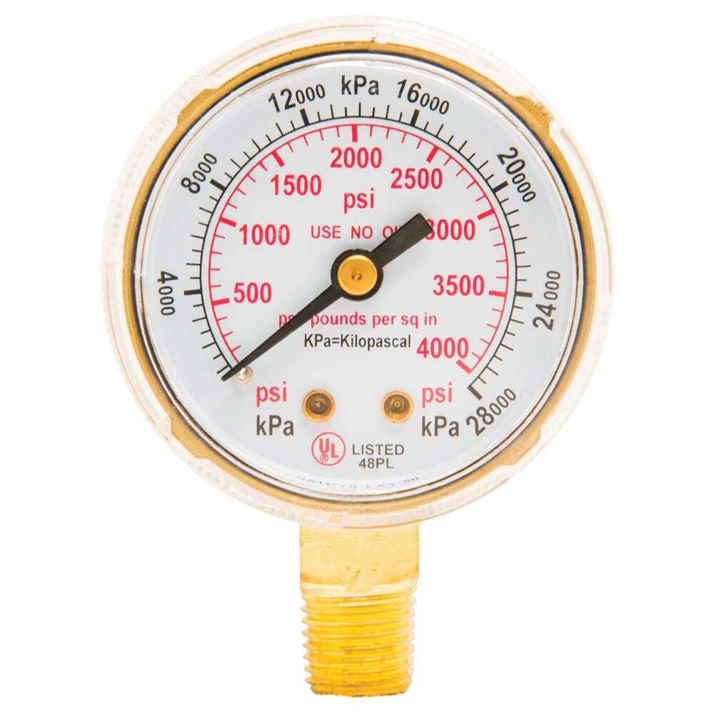87727 Regulator Gauge, 0 to 4000 psi Pressure, 1/4 in Connection, NPT