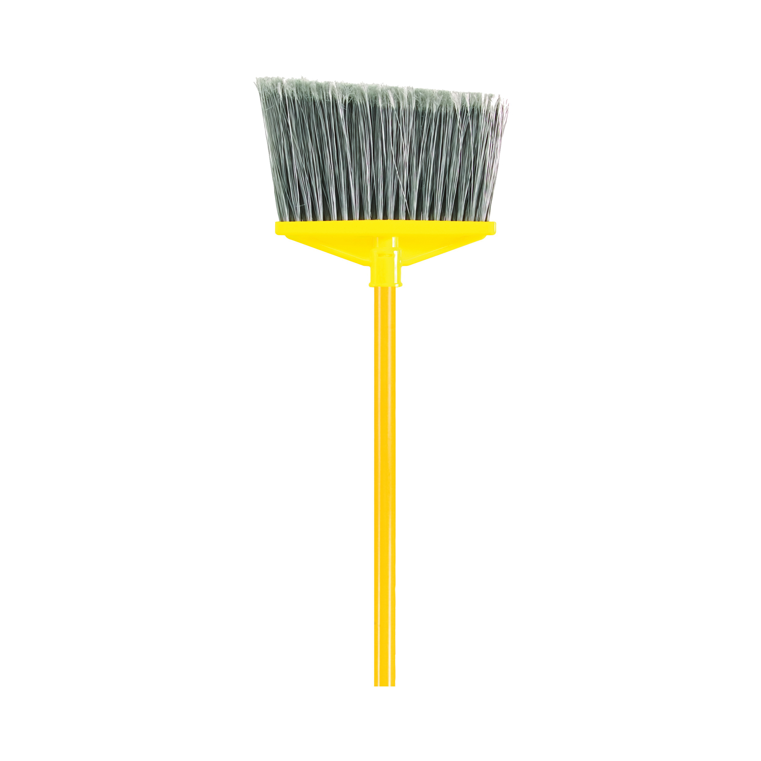 FG637500GRAY Angle Broom, 10-1/2 in Sweep Face, 6-3/4 in L Trim, Polypropylene Bristle, Gray Bristle, Metal Handle