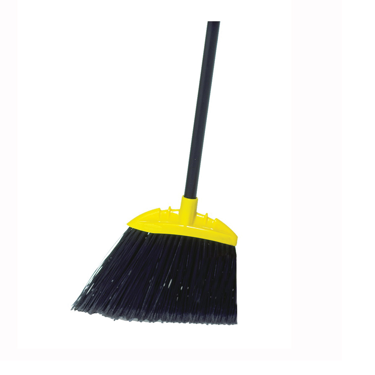 FG637400BLA Lobby Broom, 7-1/2 in Sweep Face, 5 in L Trim, Polypropylene Bristle, Black Bristle, 35 in L, Metal Handle