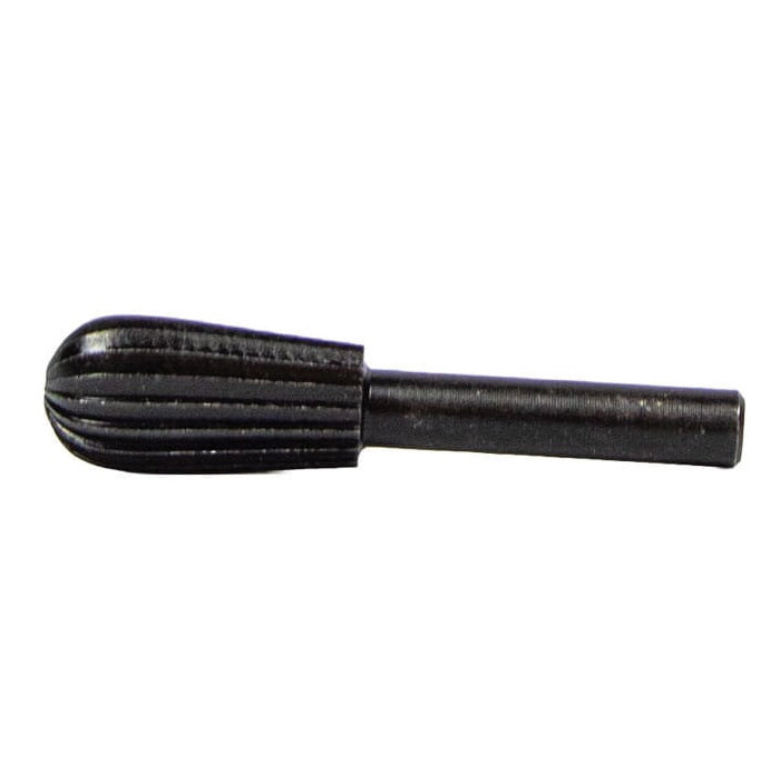 Forney 60070 Bulb Shaped Rotary File, 5/8 in Dia Cutting, 1 in L Cutting, 1/4 in Dia Shank, Steel - 5