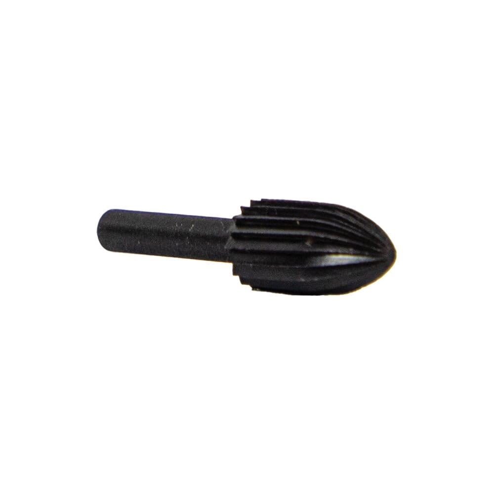 Forney 60071 Conical Shaped Rotary File with Rounded End, 1/2 in Dia Cutting, 1 in L Cutting, 1/4 in Dia Shank, Steel - 2