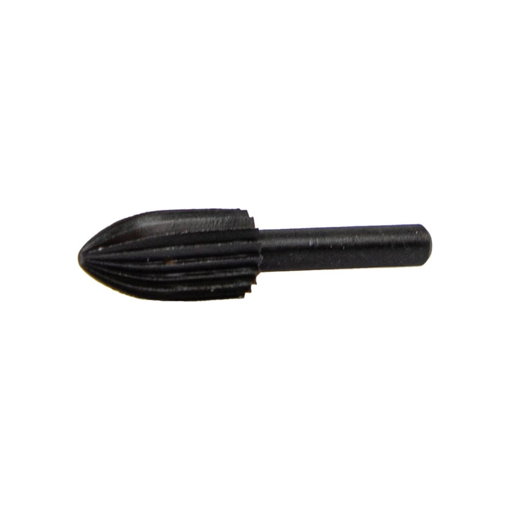 Forney 60071 Conical Shaped Rotary File with Rounded End, 1/2 in Dia Cutting, 1 in L Cutting, 1/4 in Dia Shank, Steel - 3