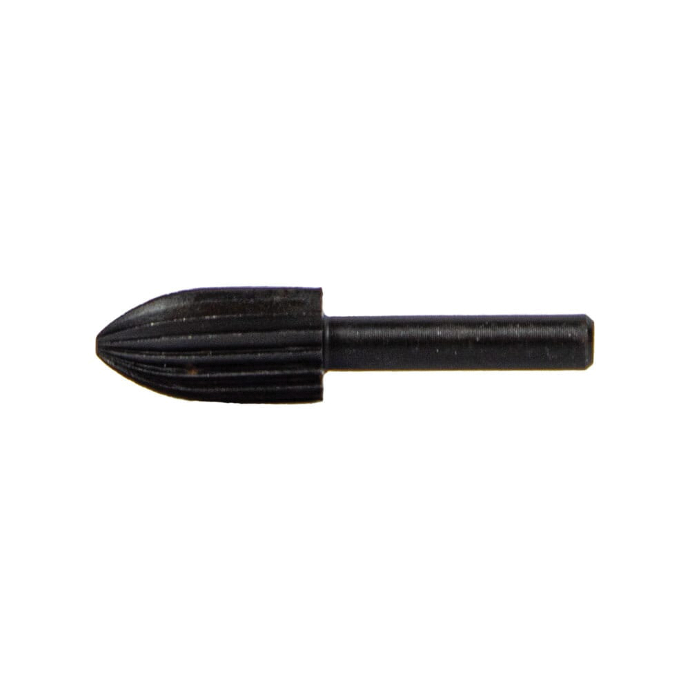 Forney 60071 Conical Shaped Rotary File with Rounded End, 1/2 in Dia Cutting, 1 in L Cutting, 1/4 in Dia Shank, Steel - 4