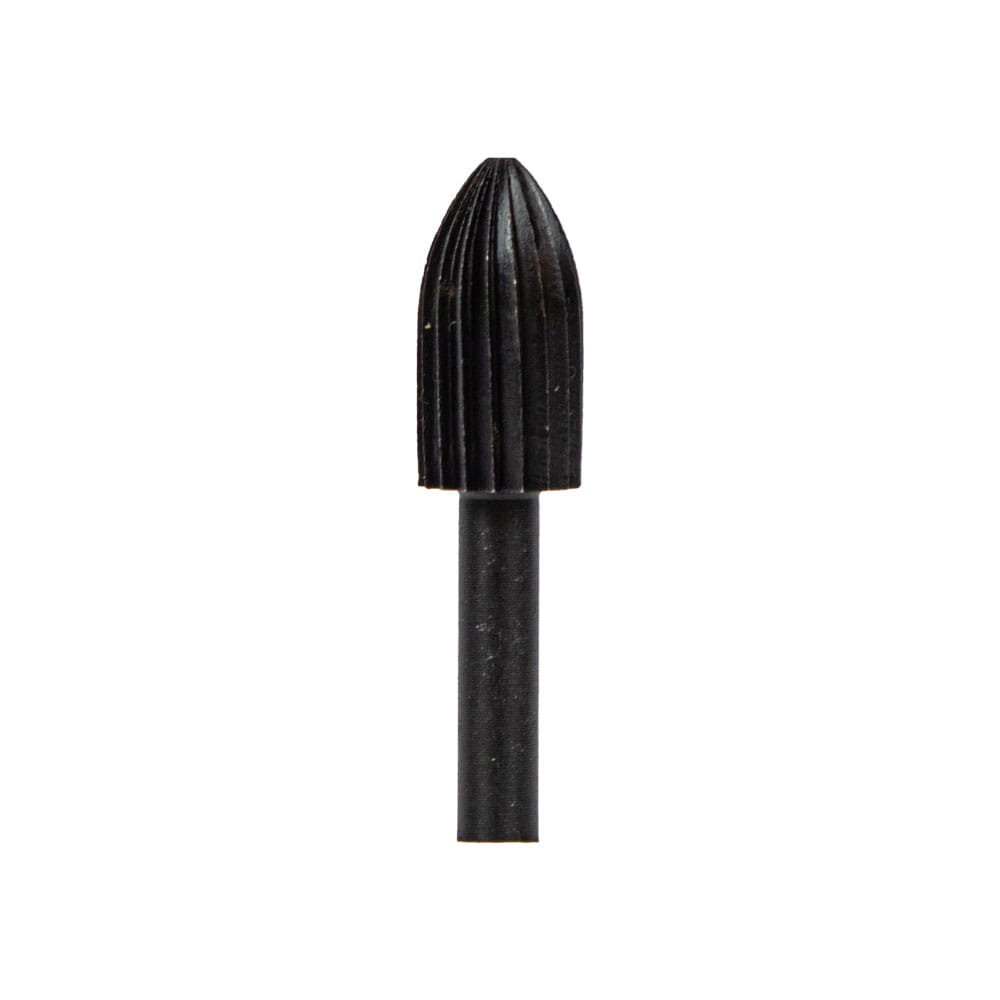 Forney 60071 Conical Shaped Rotary File with Rounded End, 1/2 in Dia Cutting, 1 in L Cutting, 1/4 in Dia Shank, Steel - 5