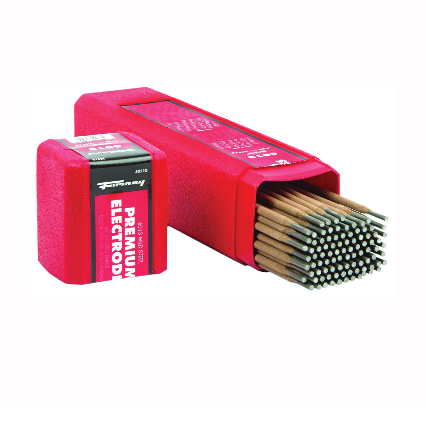 30510 Stick Electrode, 5/32 in Dia, 14 in L, Mild Steel