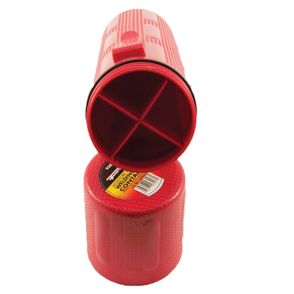 Forney 93097 Rod Storage Container, 10 lb Capacity, 14-3/8 in L, Polypropylene, Red - 2