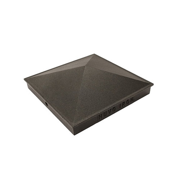 4 in X 6 in Aluminum Post Cap, Nuvo Iron, Black - 3