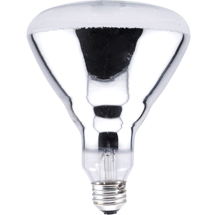 14664 Heat Lamp, 250 W, BR40 Lamp, E26 Medium Lamp Base, 2000 Lumens, 2850 K Color Temp, Clear Lamp