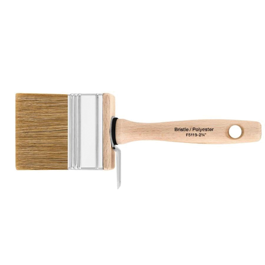 Bravo Stainer F5119-5-1/2 Paint Brush, 5-1/2 in W, Flat Brush, 3-1/4 in L Bristle, Polyester Bristle