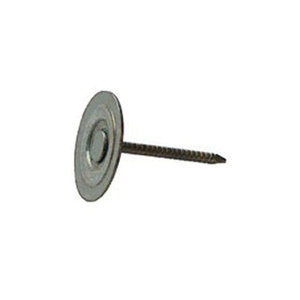 0127072 Cap Nail, 1-1/4 in L, Flat Head, 12 ga Gauge, Steel