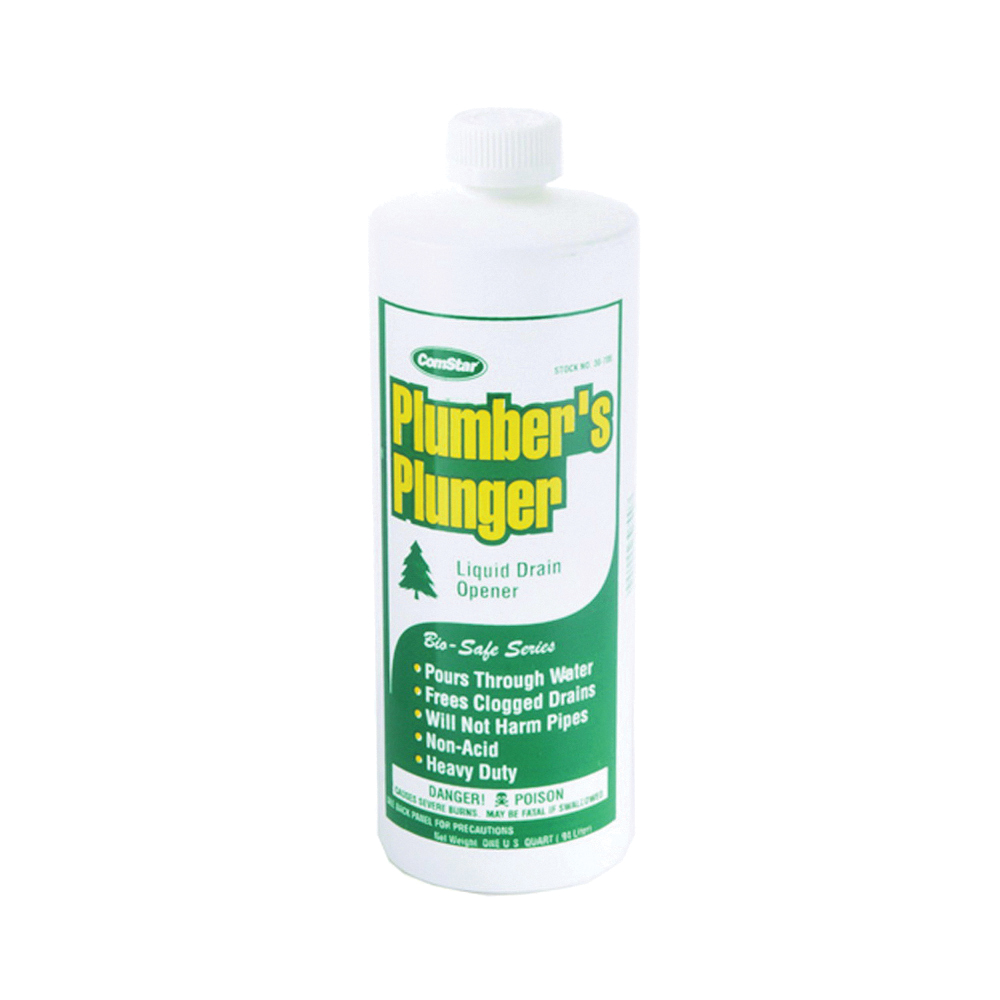 Plumber's Plunger 30-700 Drain Opener, Liquid, Clear, Sharp, 1 qt Bottle