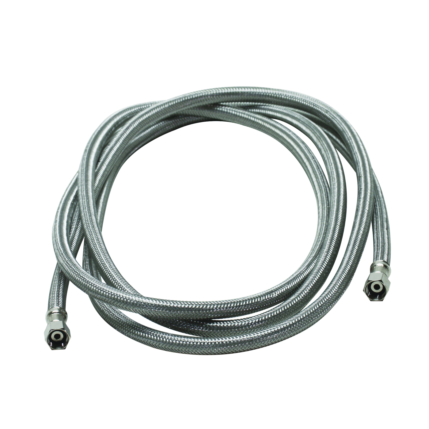 12IM120 Icemaker Connector, 1/4 in, Compression, Polymer/Stainless Steel, 120 in L