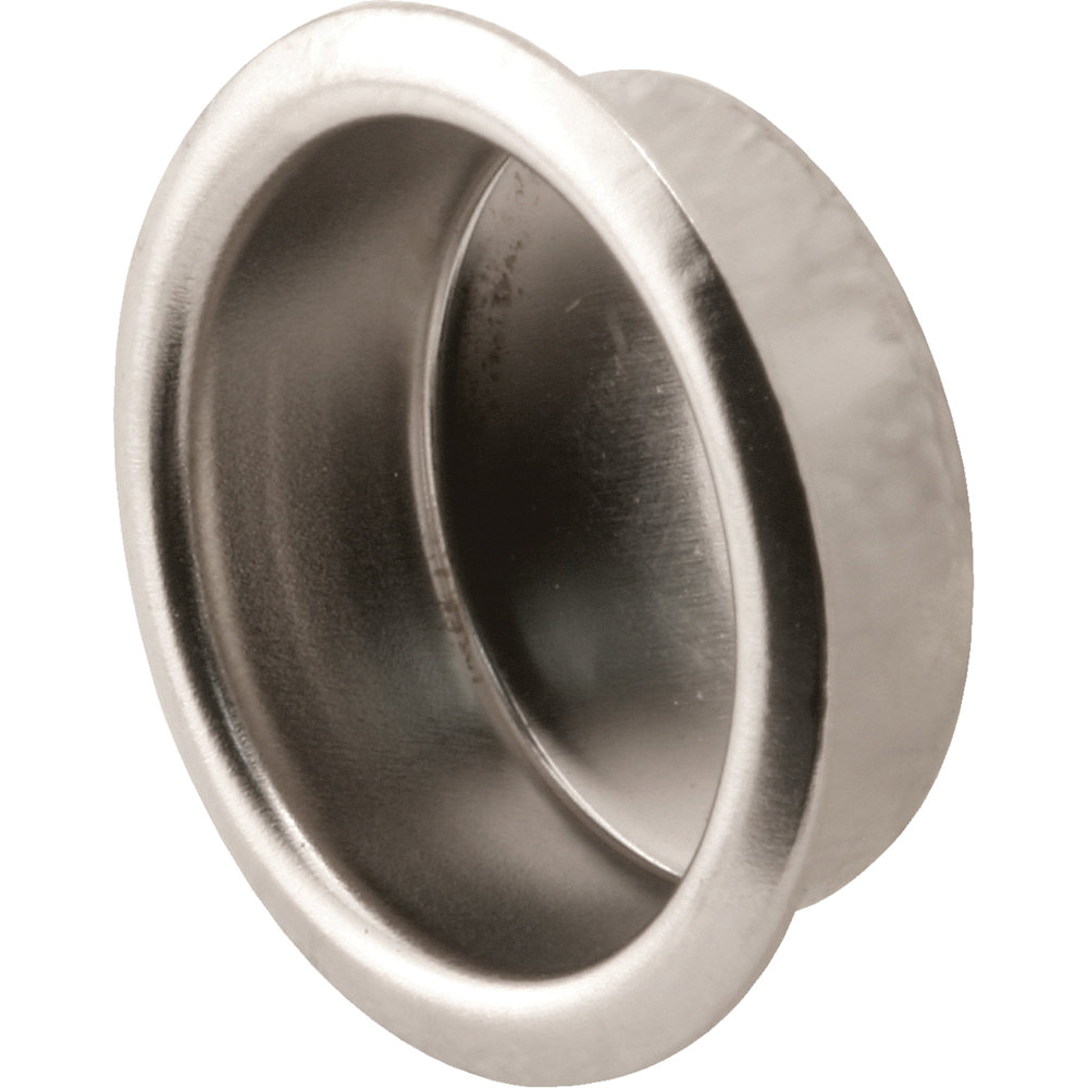 N 6893 Door Pull, 5/16 in D, Steel, Nickel-Plated