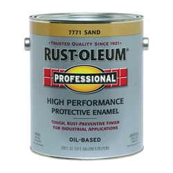 7771402 Enamel Paint, Oil Base, Gloss Sheen, Sand, 1 gal, Can, 230 to 390 sq-ft/gal Coverage Area