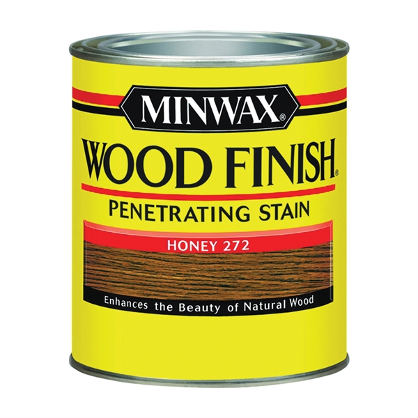 700494444 Wood Stain, Semi-Transparent, Honey, Liquid, 1 qt, Can