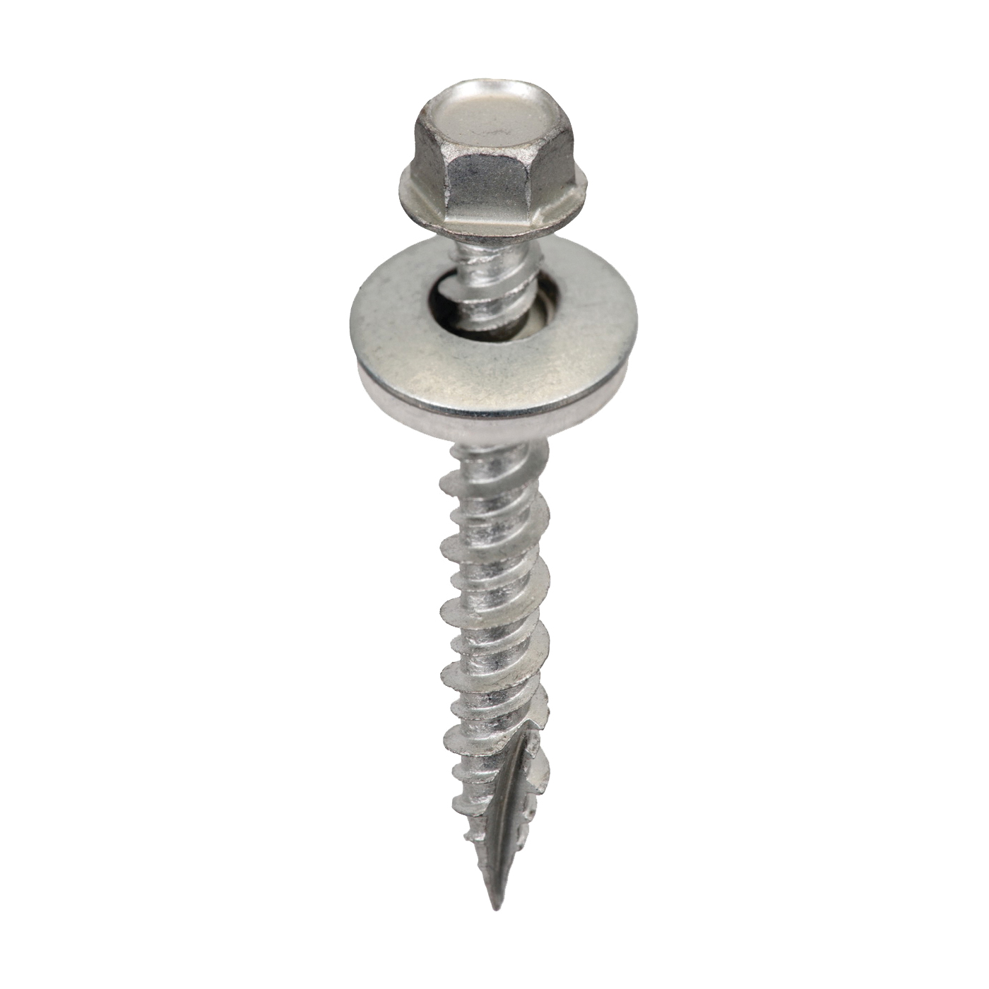 SW-MW15G250 Screw, #9 Thread, 1-1/2 in L, High-Low, Twin Lead Thread, Self-Tapping, Type 17 Point, Galvanized Steel, 250/BAG