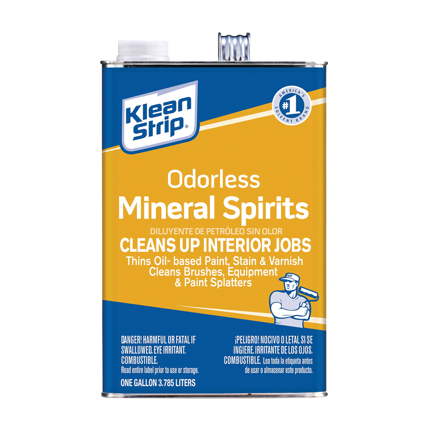 GKSP94006 Mineral Spirit Thinner, Liquid, Solvent, Light Yellow, 1 gal Can