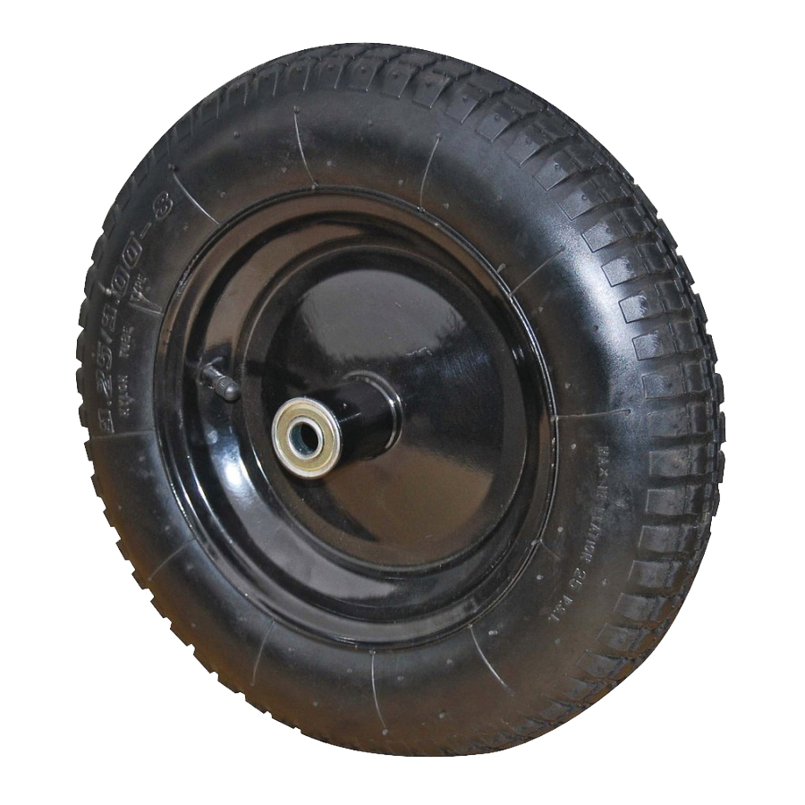 PR1306 Wheelbarrow Wheel, Tube, 13 x 3 in Tire, 13 in Dia Tire, 3 in W Tire, Knobby Tread, Rubber Tire