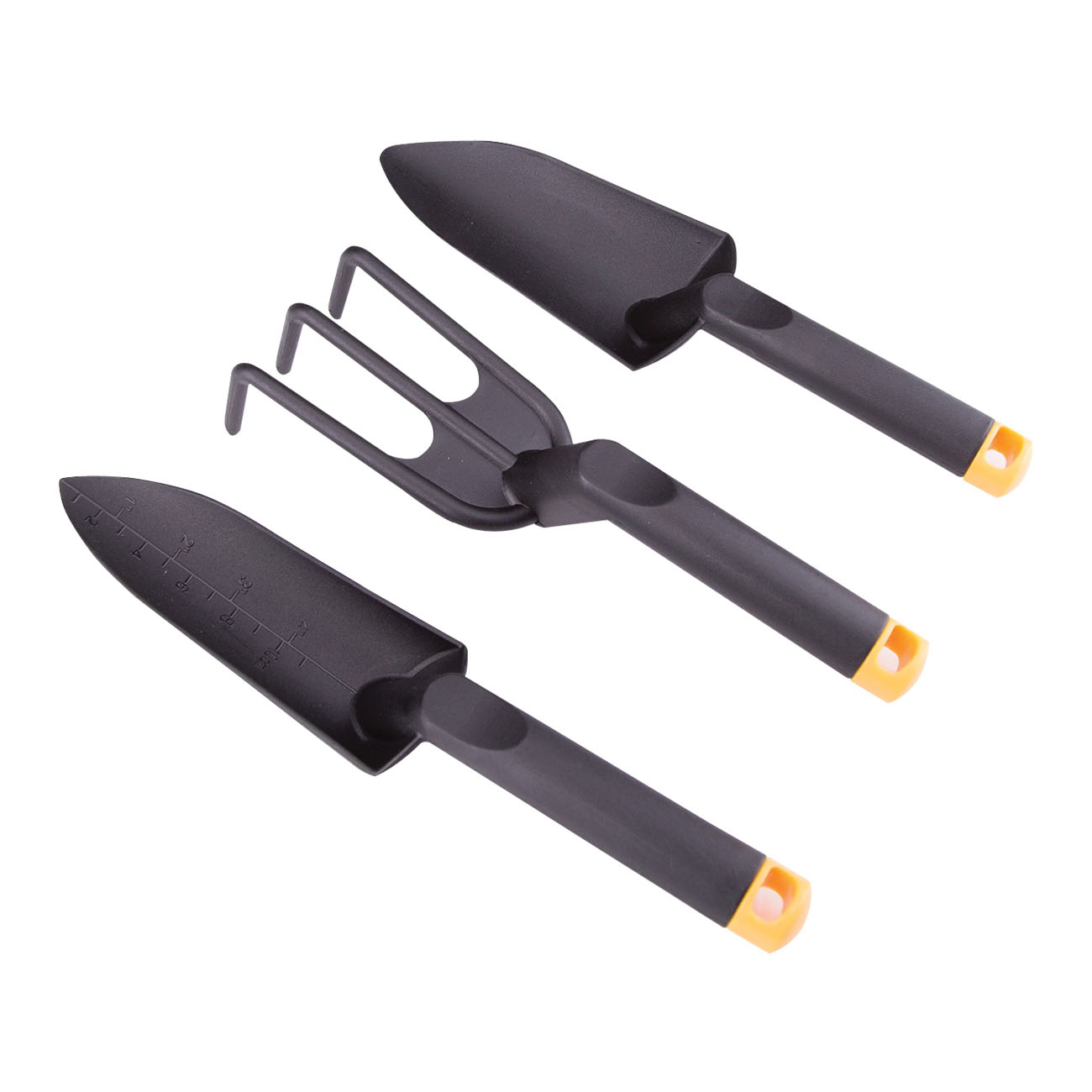 GT922ABC Hand Gardening Tool Set, Plastic, Black, Black, 3-Piece