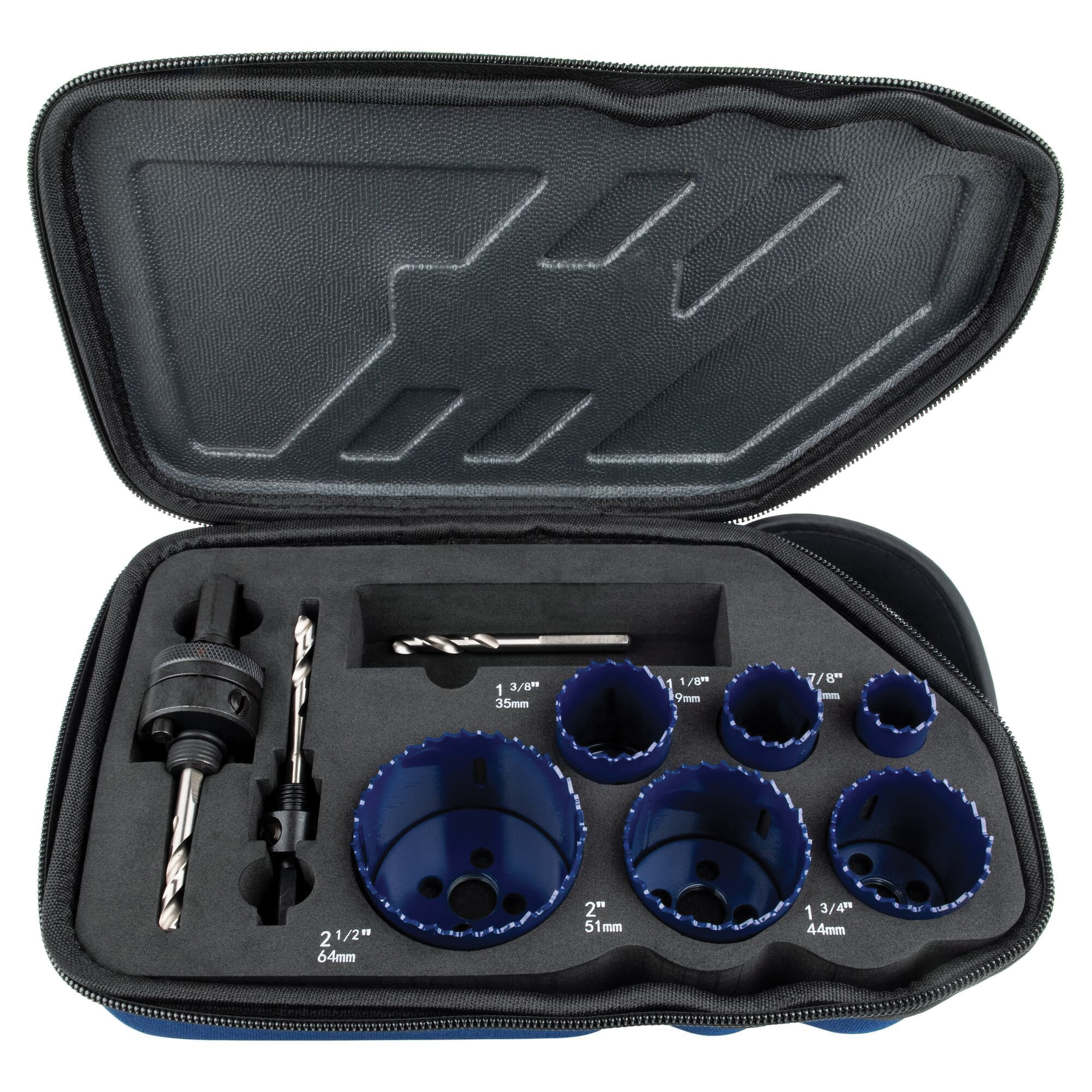 Irwin 3073003 Hole Saw Electrician's Kit, 9-Piece, Bi-Metal - 3