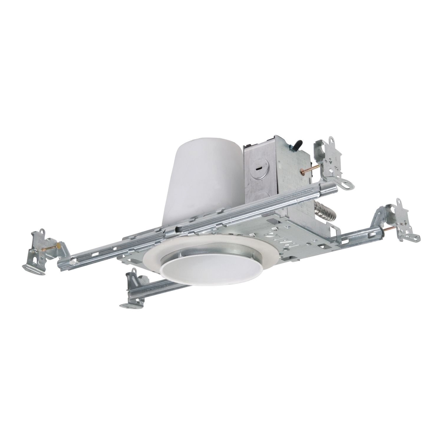 H99TAT Recessed Housing, 4 in Dia Recessed Can, Steel, White