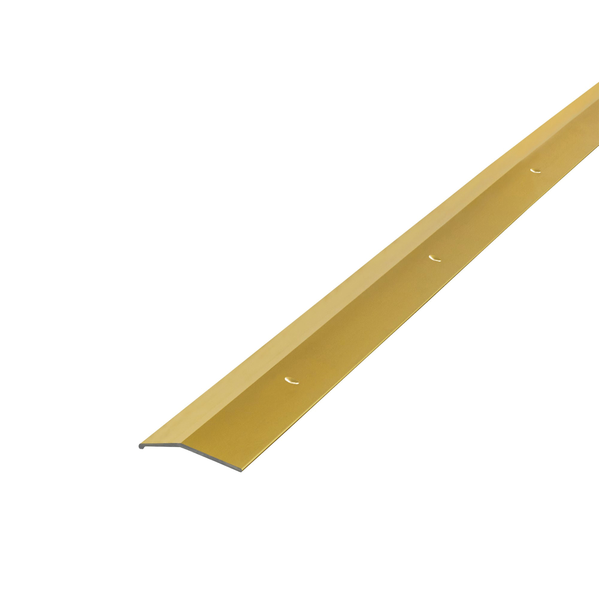 72256 Carpet Trim, 72 in L, 1.38 in W, Smooth Surface, Aluminum, Satin Brass