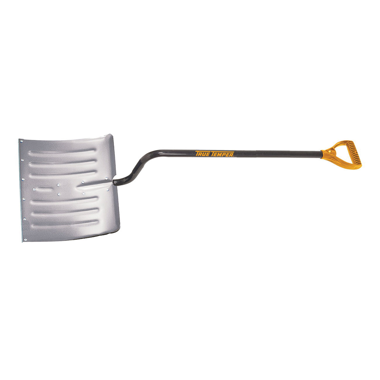 1641200 Snow Shovel, 52 in OAL Shovel, 18 in W Blade, 14-1/2 in L Blade, Aluminum Blade, Steel Handle, Yellow/Silver