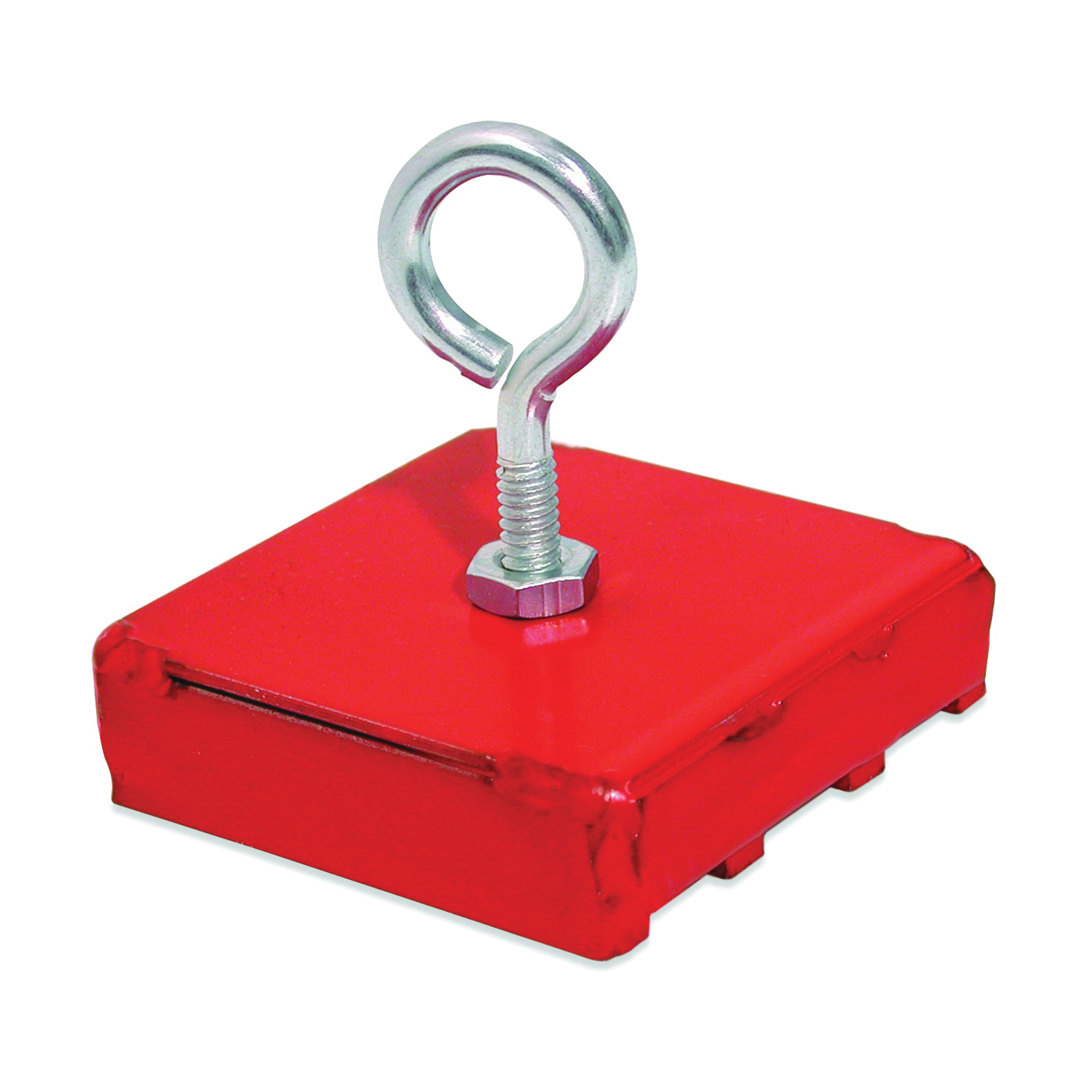 07206 Retrieving Magnet, 2 in L, 2 in W, 9/16 in H, Steel