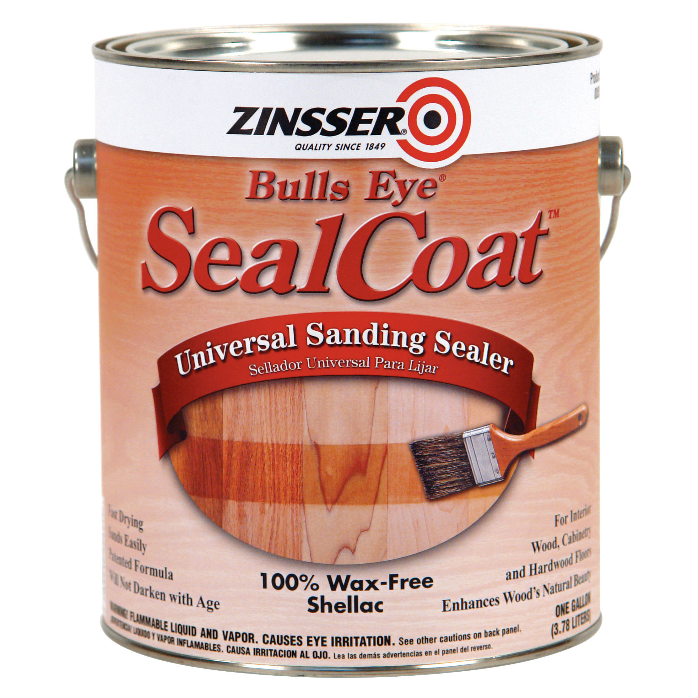 Zinsser 00851 Sanding Sealer, Amber, Liquid, 1 gal, Can - 1