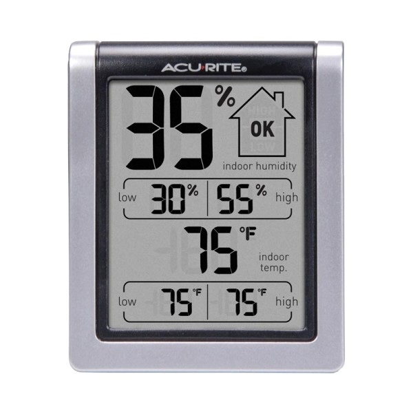 AcuRite 00215CA Temperature and Humidity Monitor, AA Alkaline Battery, 32 to 122 deg F, 16 to 98 % Humidity Range - 4