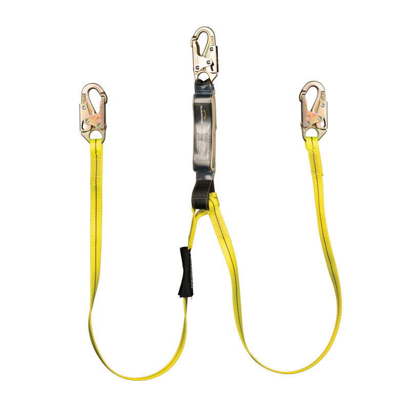 01230 Lanyard with High-Strength Snap Hook, 900 lb, 6 ft L Line, Nylon Line, 2-Leg, Snap Hook Harness Hook