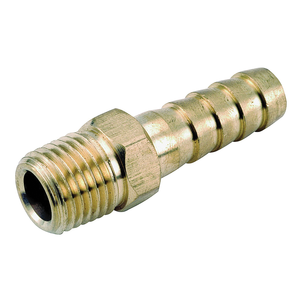 129 Series 757001-0804 Hose Adapter, 1/2 in, Barb, 1/4 in, MPT, Brass