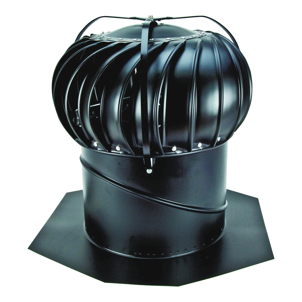 Whirlybird BEB-14B Turbine Ventilator, 14 in Dia Throat, Aluminum, Black