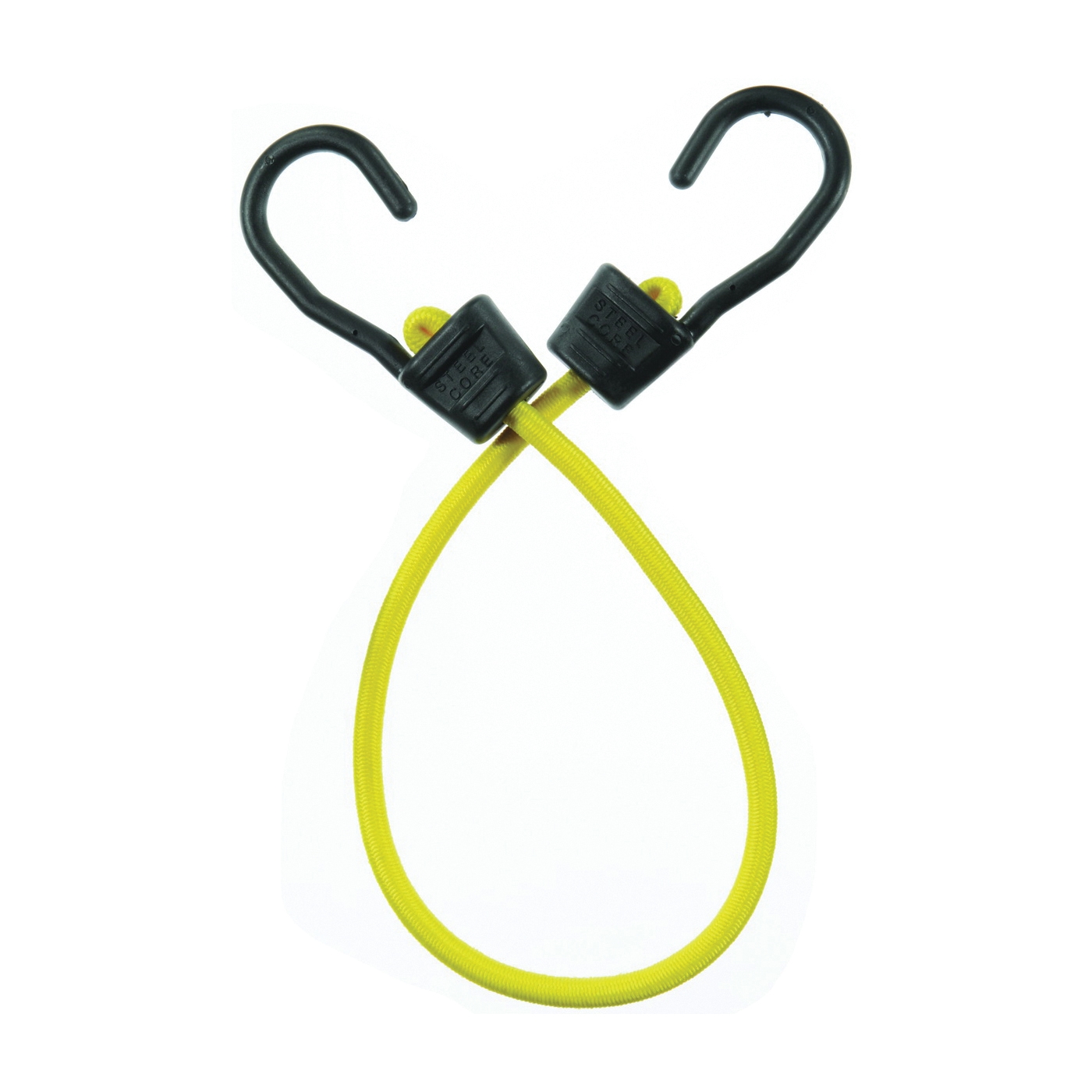 Ultra Series 06074 Bungee Cord, 24 in L, Rubber, Yellow, Hook End