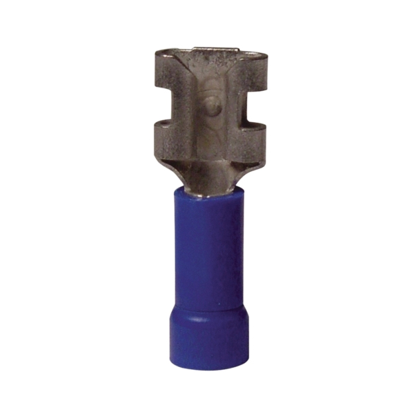 20-143F Disconnect Terminal, 600 V, 16 to 14 AWG Wire, 1/4 in Stud, Vinyl Insulation, Blue