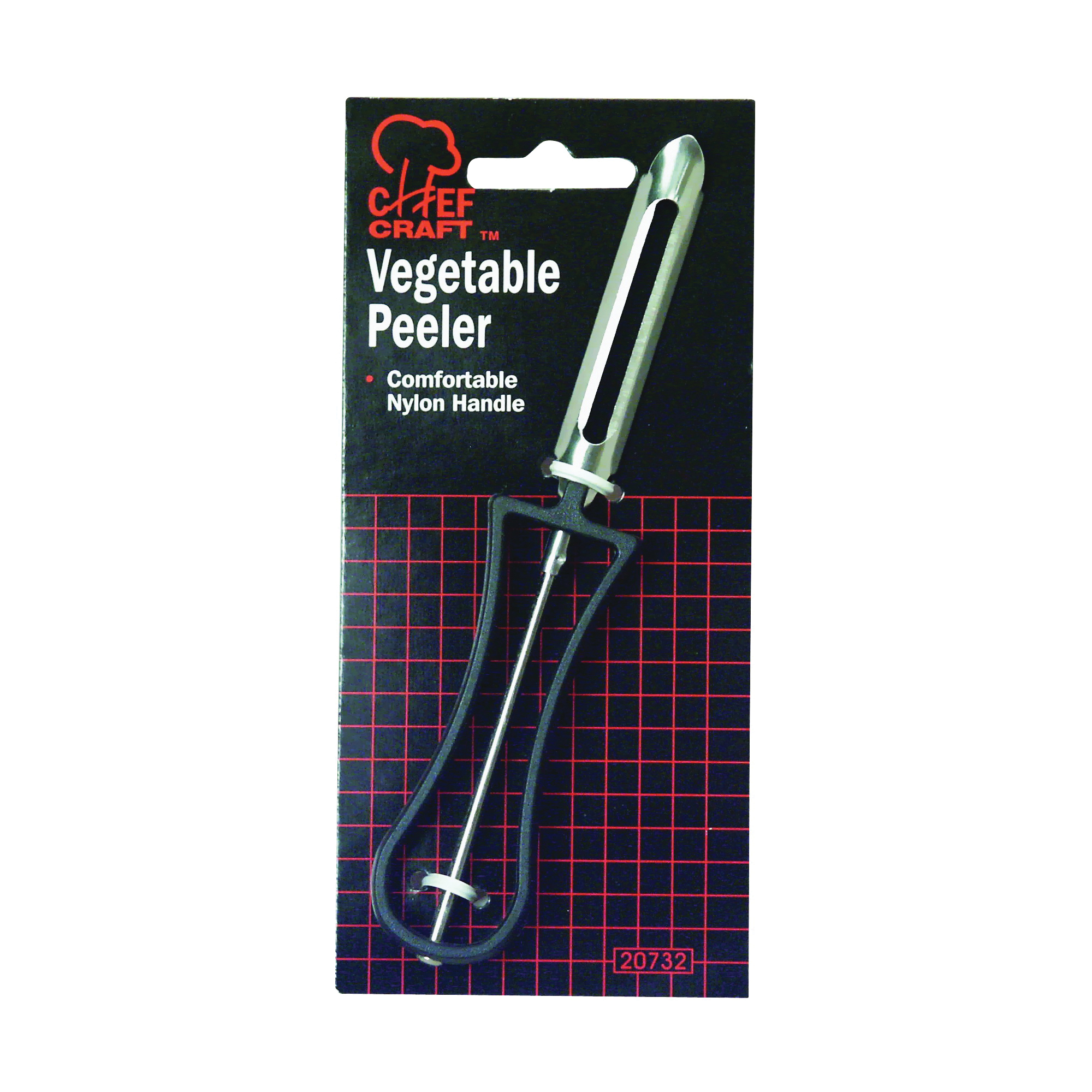 20732 Peeler, Nylon/Stainless Steel, Black