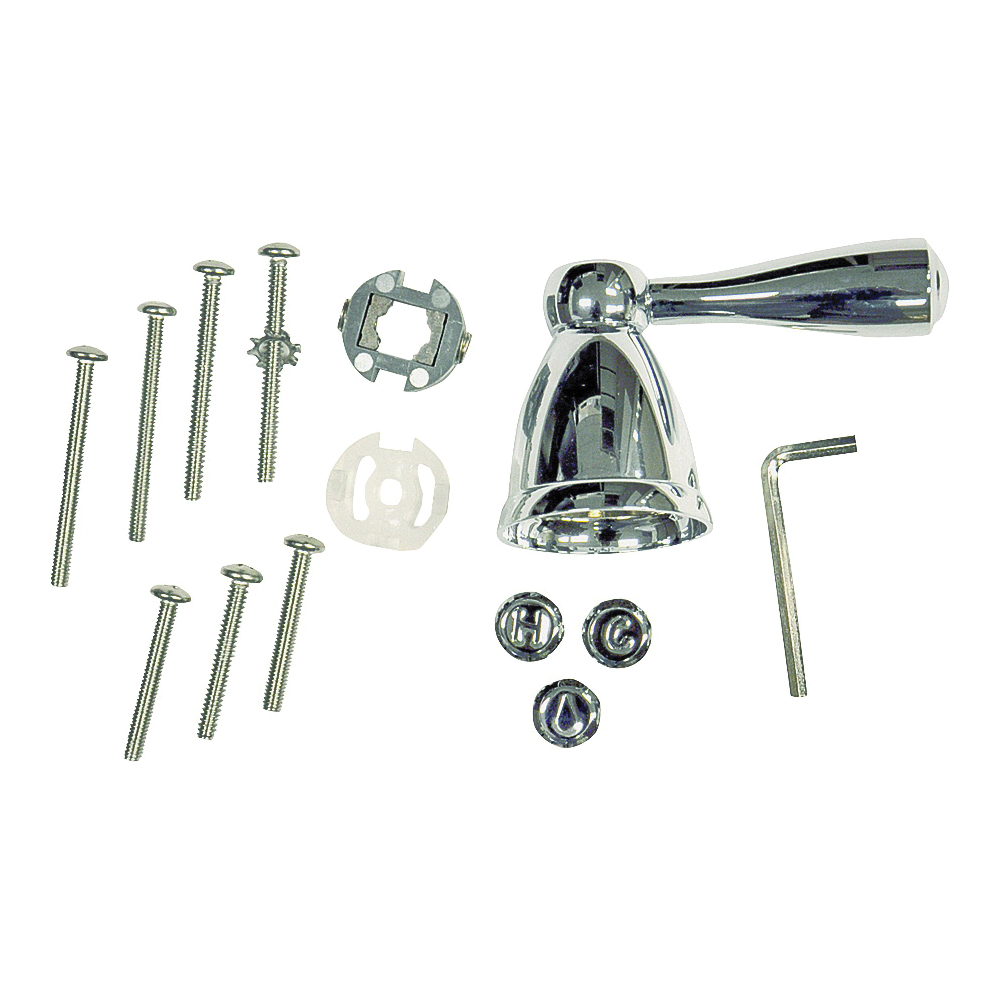 10423 Decorative Faucet Lever Handle, Zinc, Chrome-Plated