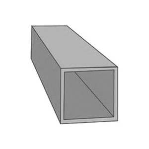 8149 Decorative Metal Tube, Square, 12 in L, 1/16 in W, 0.014 in Wall, Brass