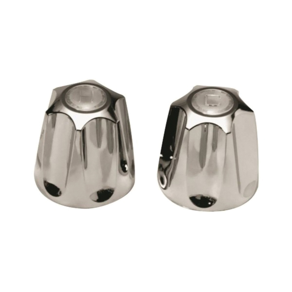 80457 Faucet Knob Handle, Zinc, Chrome-Plated, For: Price Pfister Verve Two Handle Tub/Shower Faucets